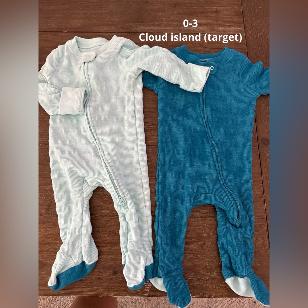 Cloud island (Target) blue baby pajamas size 0-3 months